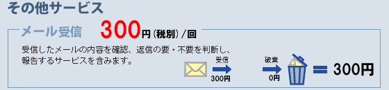 その他サービス メール受信315円（税込）/回